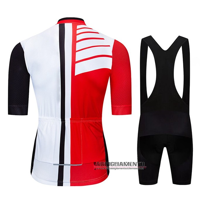 Abbigliamento Le Col 2020 Manica Corta e Pantaloncino Con Bretelle Nero Bianco Rosso - Clicca l'immagine per chiudere